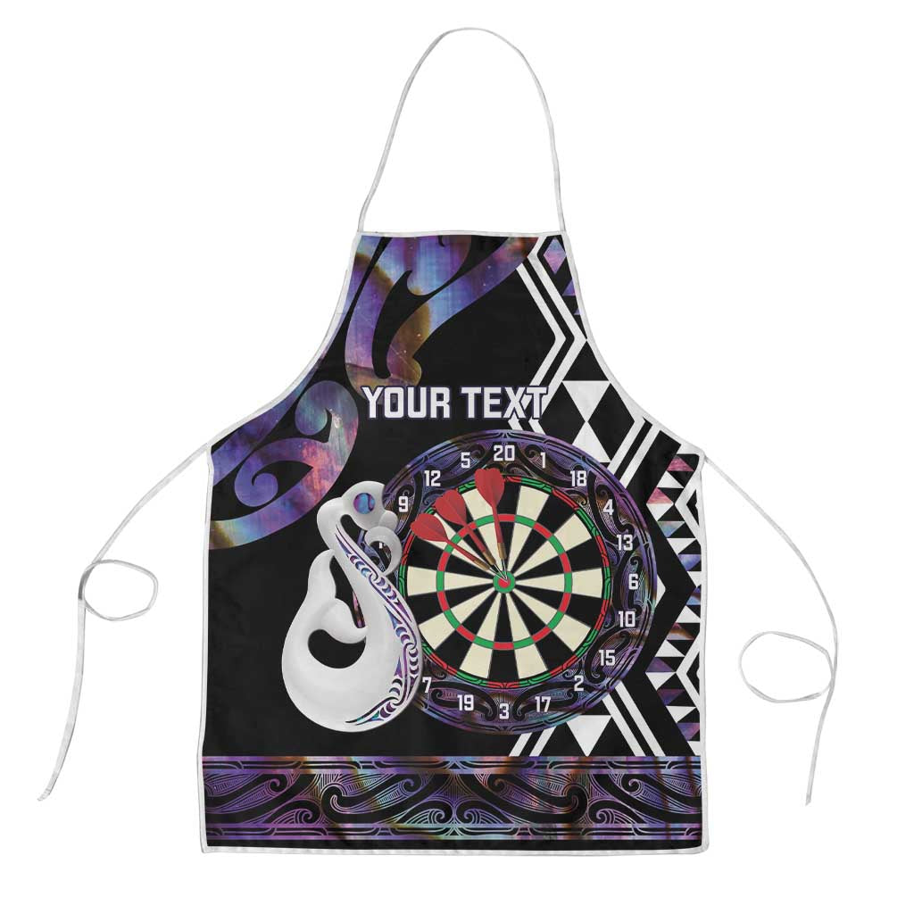 Personalised New Zealand Darts Apron Ngutukaka Manaia Taniko Luxury Purple - Aussie Hoodie