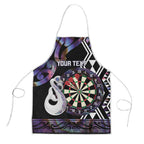 Personalised New Zealand Darts Apron Ngutukaka Manaia Taniko Luxury Purple - Aussie Hoodie