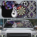 Personalised New Zealand Darts Auto Sun Shade Ngutukaka Manaia Taniko Luxury Purple - Aussie Hoodie