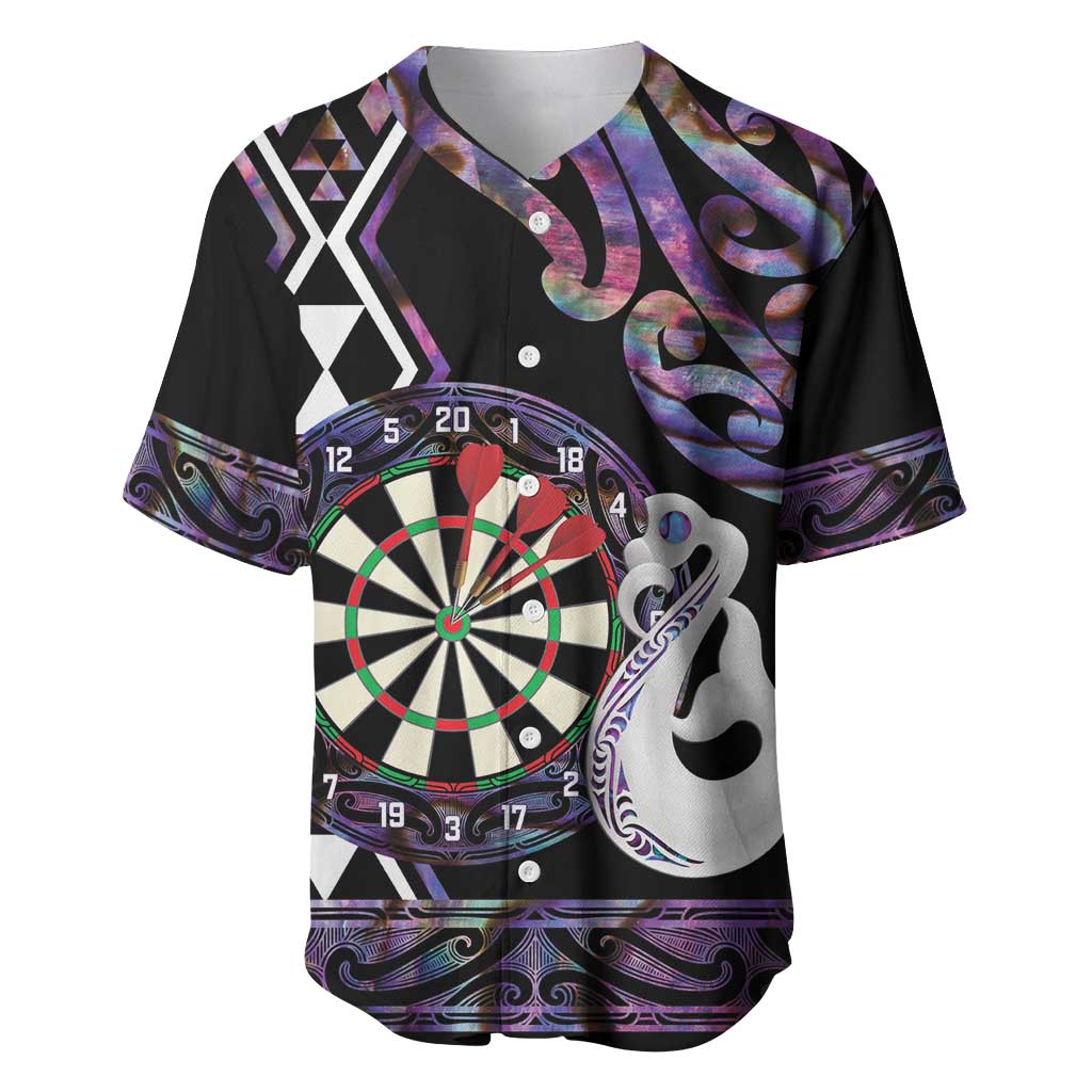 Personalised New Zealand Darts Baseball Jersey Ngutukaka Manaia Taniko Luxury Purple - Aussie Hoodie
