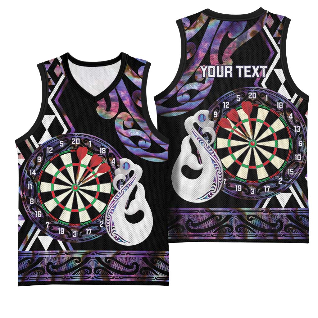 Personalised New Zealand Darts Basketball Jersey Ngutukaka Manaia Taniko Luxury Purple - Aussie Hoodie