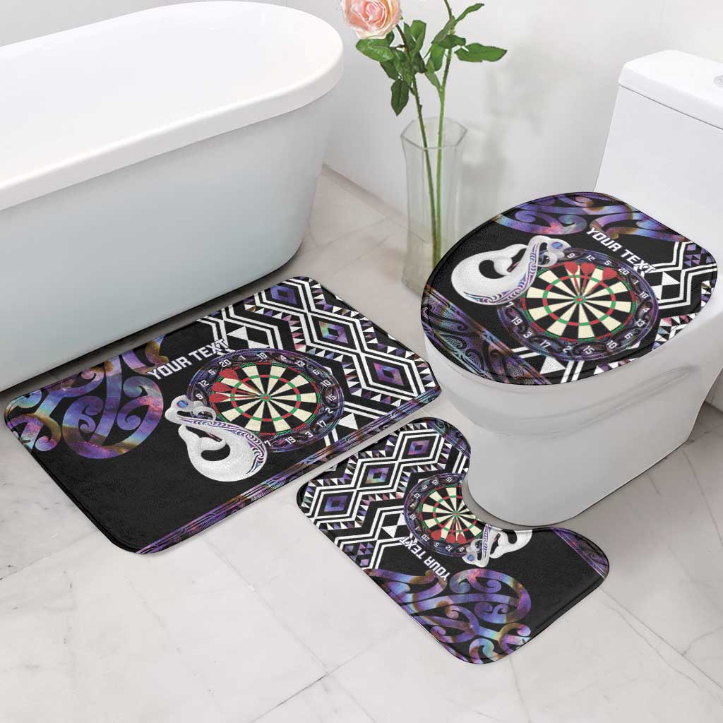 Personalised New Zealand Darts Bathroom Set Ngutukaka Manaia Taniko Luxury Purple - Aussie Hoodie