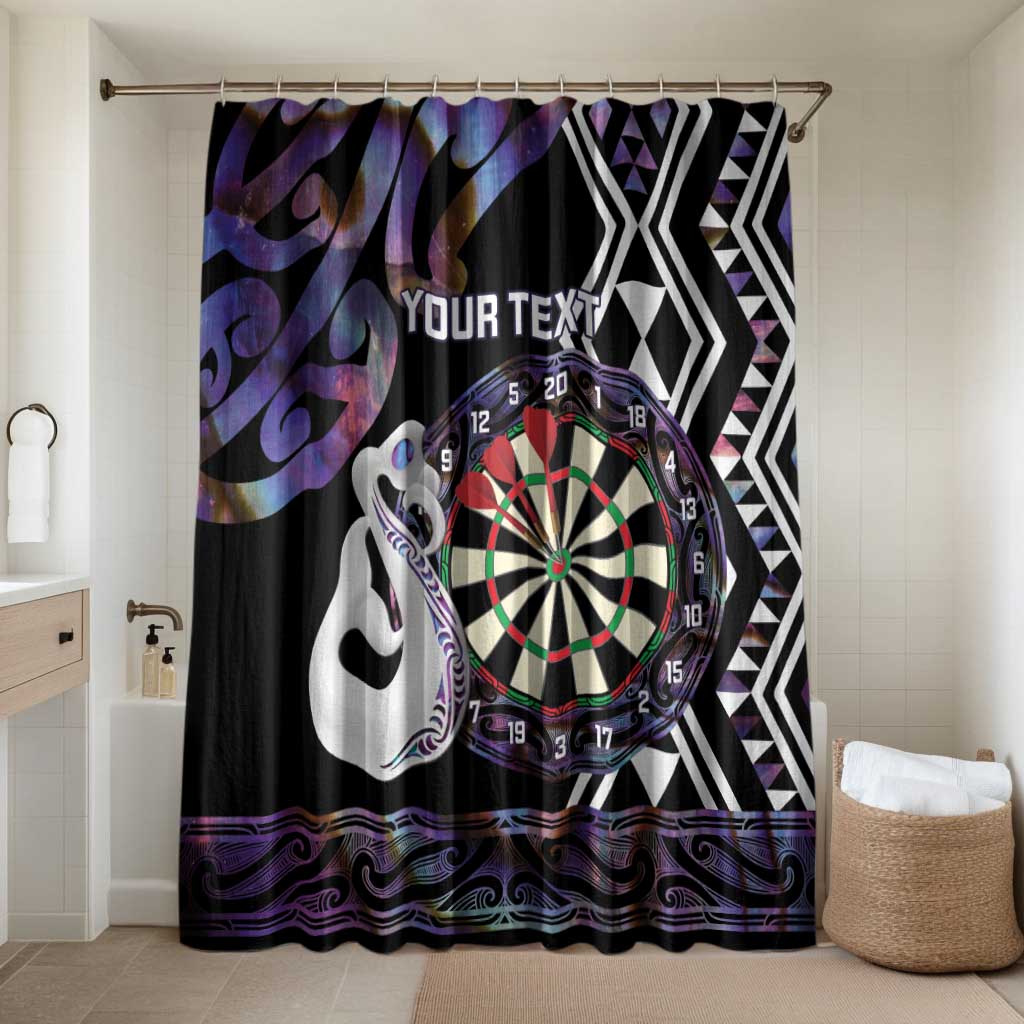 Personalised New Zealand Darts Bathroom Set Ngutukaka Manaia Taniko Luxury Purple - Aussie Hoodie