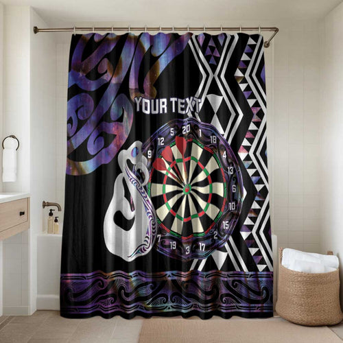 Personalised New Zealand Darts Bathroom Set Ngutukaka Manaia Taniko Luxury Purple - Aussie Hoodie