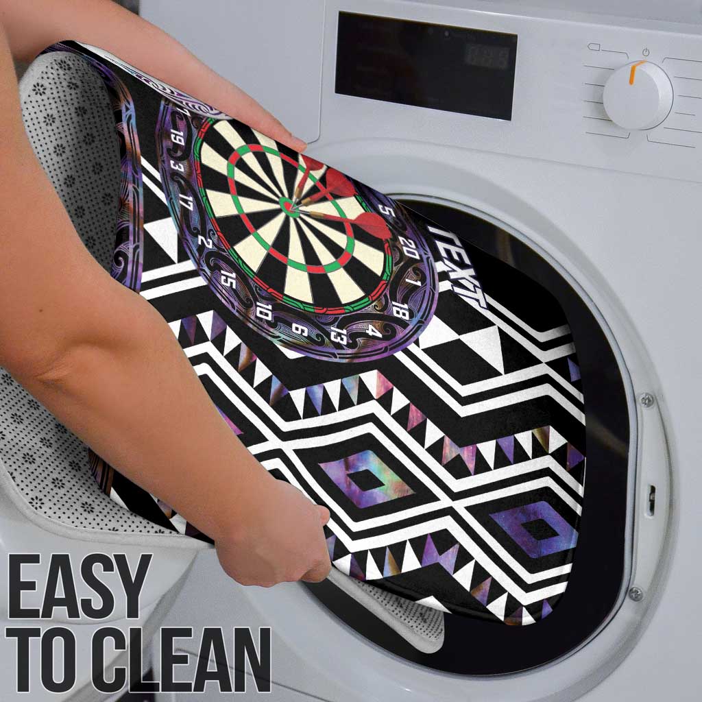 Personalised New Zealand Darts Bathroom Set Ngutukaka Manaia Taniko Luxury Purple - Aussie Hoodie