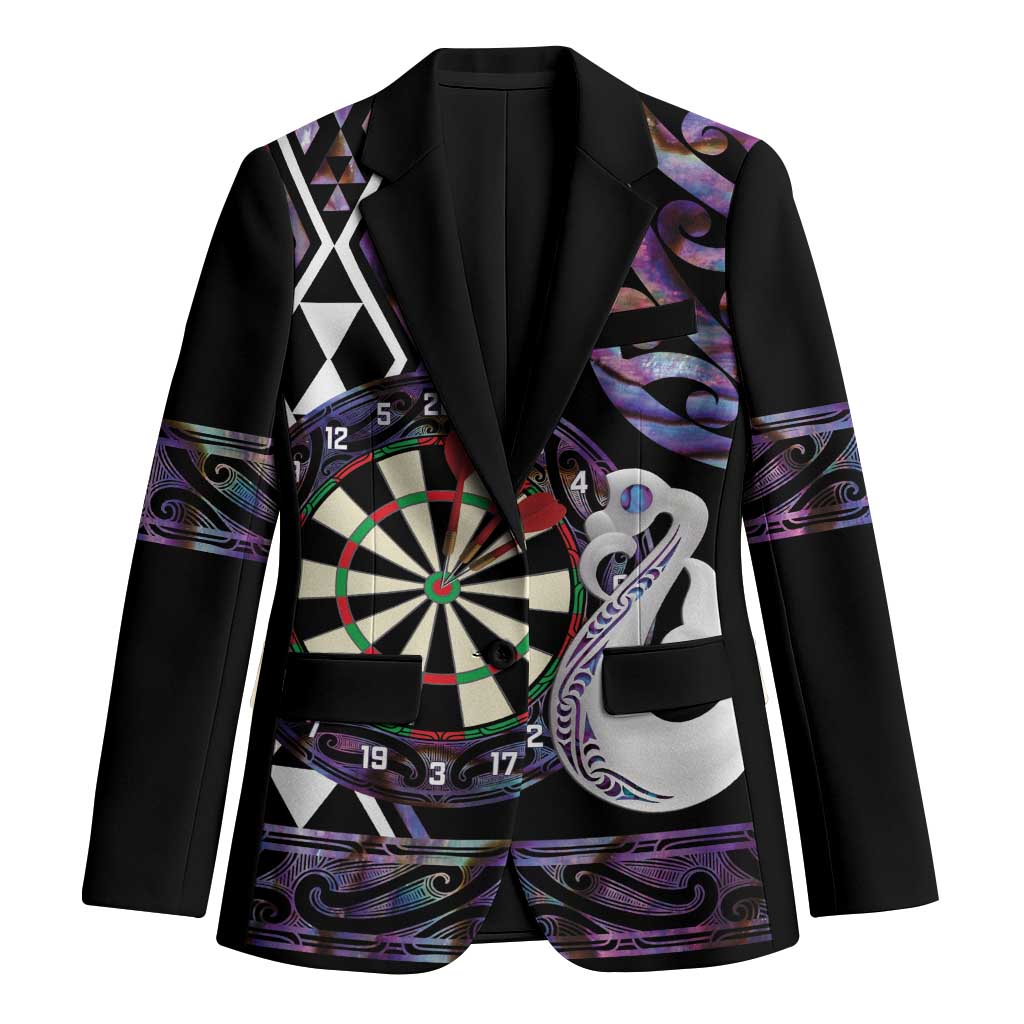 Personalised New Zealand Darts Blazer Ngutukaka Manaia Taniko Luxury Purple - Aussie Hoodie