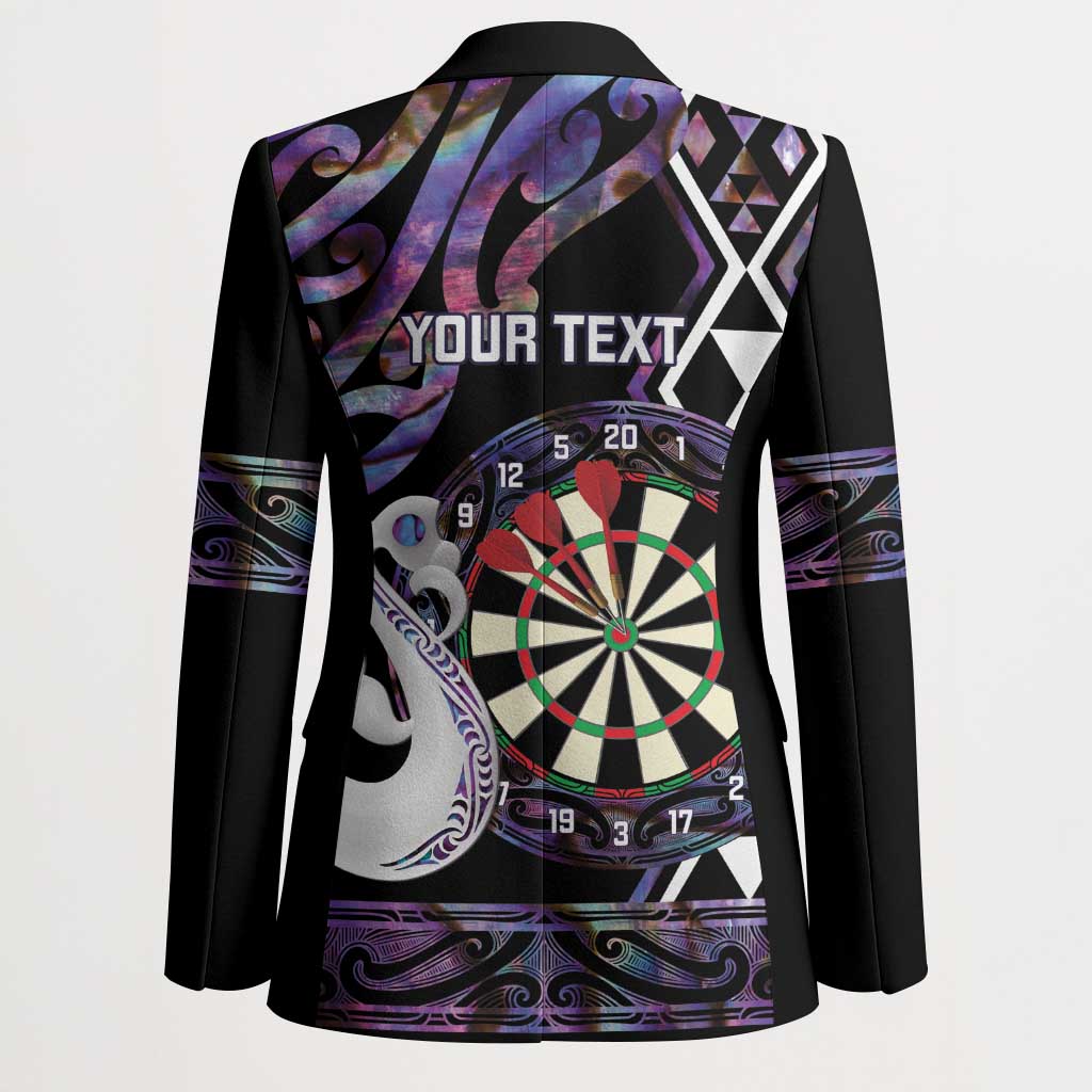 Personalised New Zealand Darts Blazer Ngutukaka Manaia Taniko Luxury Purple - Aussie Hoodie