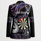 Personalised New Zealand Darts Blazer Ngutukaka Manaia Taniko Luxury Purple - Aussie Hoodie