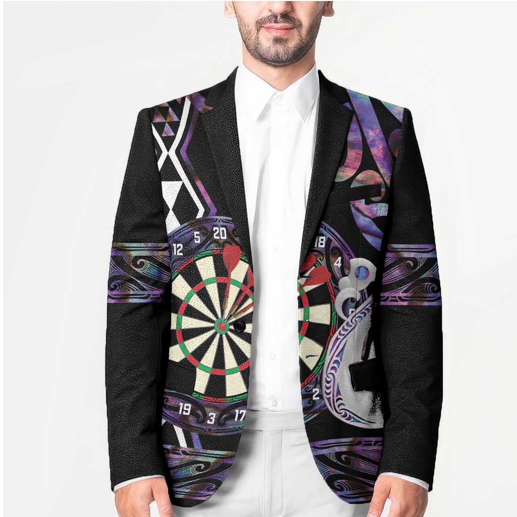 Personalised New Zealand Darts Blazer Ngutukaka Manaia Taniko Luxury Purple - Aussie Hoodie