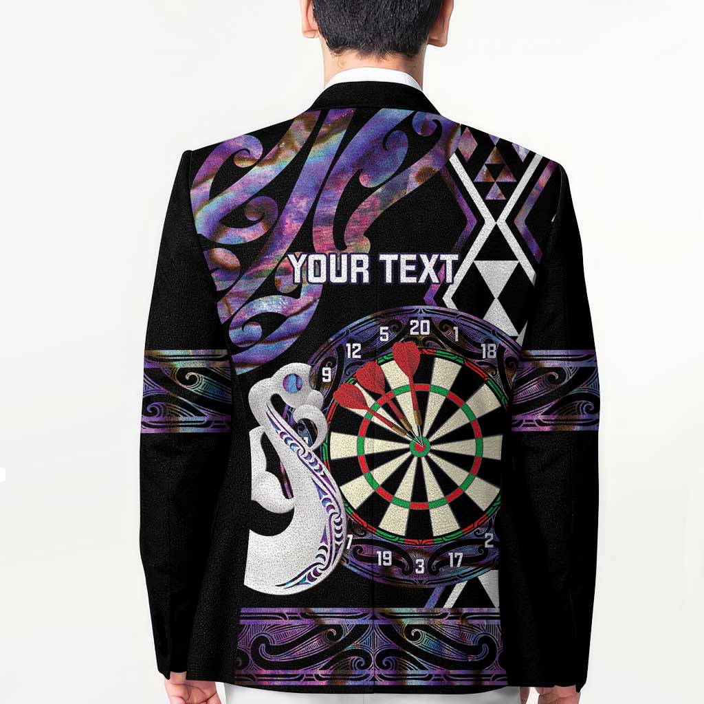 Personalised New Zealand Darts Blazer Ngutukaka Manaia Taniko Luxury Purple - Aussie Hoodie
