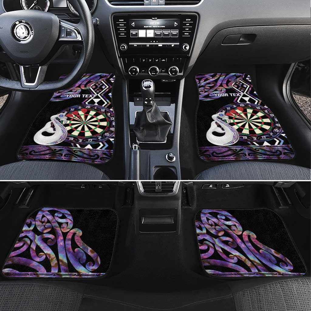 Personalised New Zealand Darts Car Mats Ngutukaka Manaia Taniko Luxury Purple - Aussie Hoodie