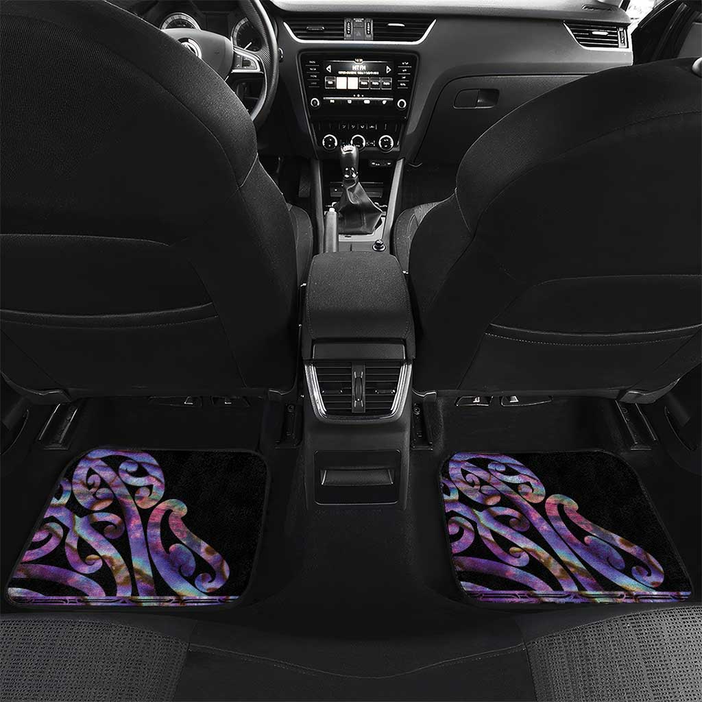 Personalised New Zealand Darts Car Mats Ngutukaka Manaia Taniko Luxury Purple - Aussie Hoodie