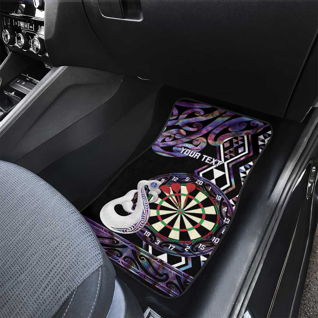 Personalised New Zealand Darts Car Mats Ngutukaka Manaia Taniko Luxury Purple - Aussie Hoodie