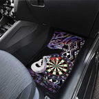 Personalised New Zealand Darts Car Mats Ngutukaka Manaia Taniko Luxury Purple - Aussie Hoodie
