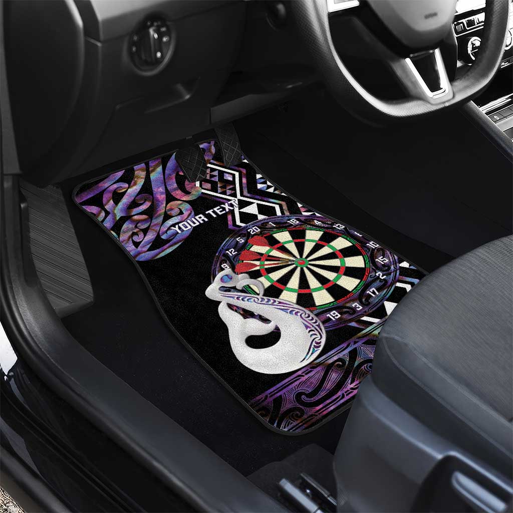Personalised New Zealand Darts Car Mats Ngutukaka Manaia Taniko Luxury Purple - Aussie Hoodie