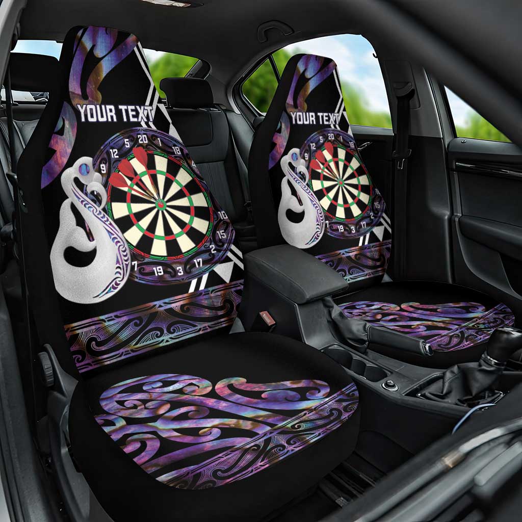 Personalised New Zealand Darts Car Seat Cover Ngutukaka Manaia Taniko Luxury Purple - Aussie Hoodie