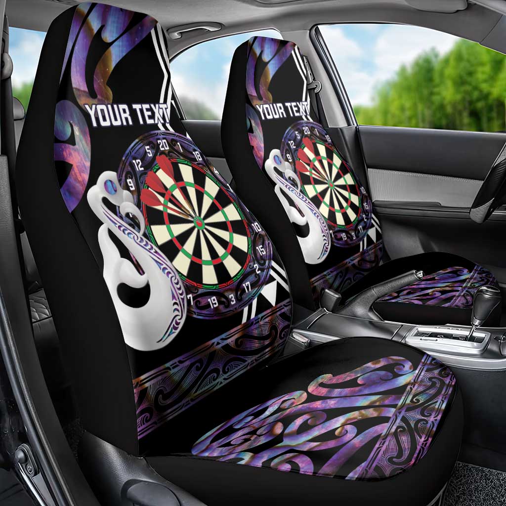 Personalised New Zealand Darts Car Seat Cover Ngutukaka Manaia Taniko Luxury Purple - Aussie Hoodie
