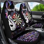 Personalised New Zealand Darts Car Seat Cover Ngutukaka Manaia Taniko Luxury Purple - Aussie Hoodie