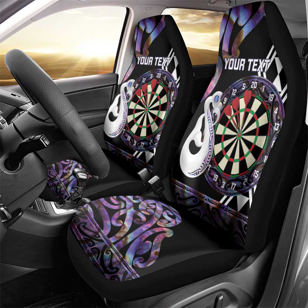 Personalised New Zealand Darts Car Seat Cover Ngutukaka Manaia Taniko Luxury Purple - Aussie Hoodie
