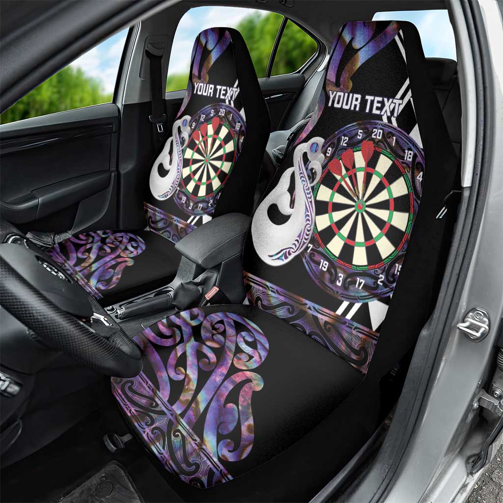 Personalised New Zealand Darts Car Seat Cover Ngutukaka Manaia Taniko Luxury Purple - Aussie Hoodie