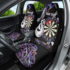 Personalised New Zealand Darts Car Seat Cover Ngutukaka Manaia Taniko Luxury Purple - Aussie Hoodie