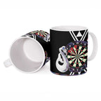 Personalised New Zealand Darts Ceramic Mug Ngutukaka Manaia Taniko Luxury Purple - Aussie Hoodie