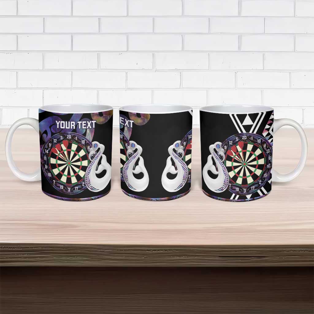Personalised New Zealand Darts Ceramic Mug Ngutukaka Manaia Taniko Luxury Purple - Aussie Hoodie