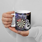 Personalised New Zealand Darts Ceramic Mug Ngutukaka Manaia Taniko Luxury Purple - Aussie Hoodie
