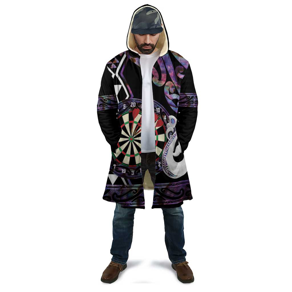 Personalised New Zealand Darts Cloak Ngutukaka Manaia Taniko Luxury Purple - Aussie Hoodie