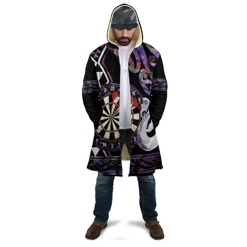 Personalised New Zealand Darts Cloak Ngutukaka Manaia Taniko Luxury Purple - Aussie Hoodie