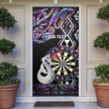Personalised New Zealand Darts Door Cover Ngutukaka Manaia Taniko Luxury Purple - Aussie Hoodie