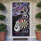 Personalised New Zealand Darts Door Cover Ngutukaka Manaia Taniko Luxury Purple - Aussie Hoodie