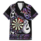Personalised New Zealand Darts Family Matching Mermaid Dress and Hawaiian Shirt Ngutukaka Manaia Taniko Luxury Purple - Aussie Hoodie