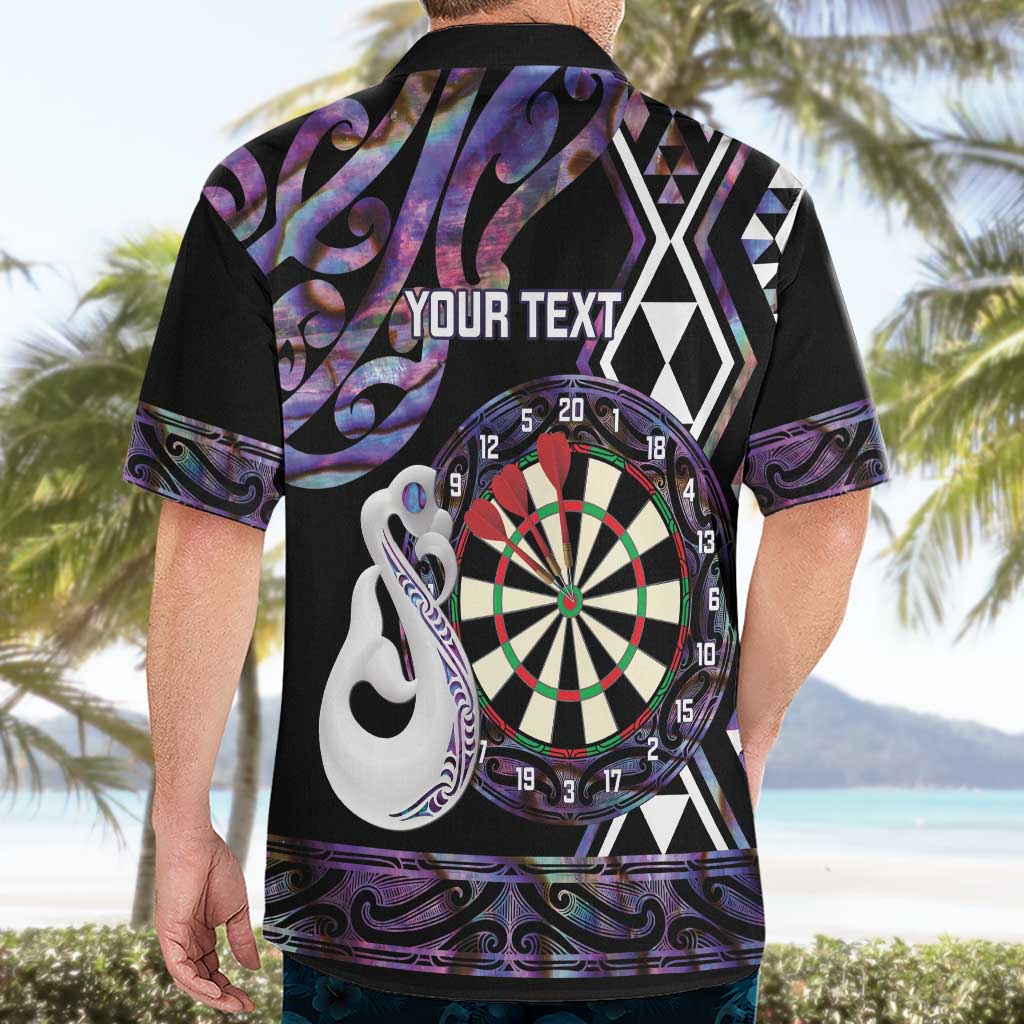 Personalised New Zealand Darts Hawaiian Shirt Ngutukaka Manaia Taniko Luxury Purple - Aussie Hoodie