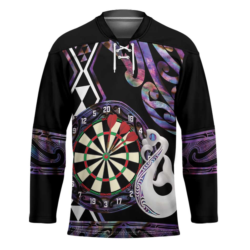 Personalised New Zealand Darts Hockey Jersey Ngutukaka Manaia Taniko Luxury Purple - Aussie Hoodie