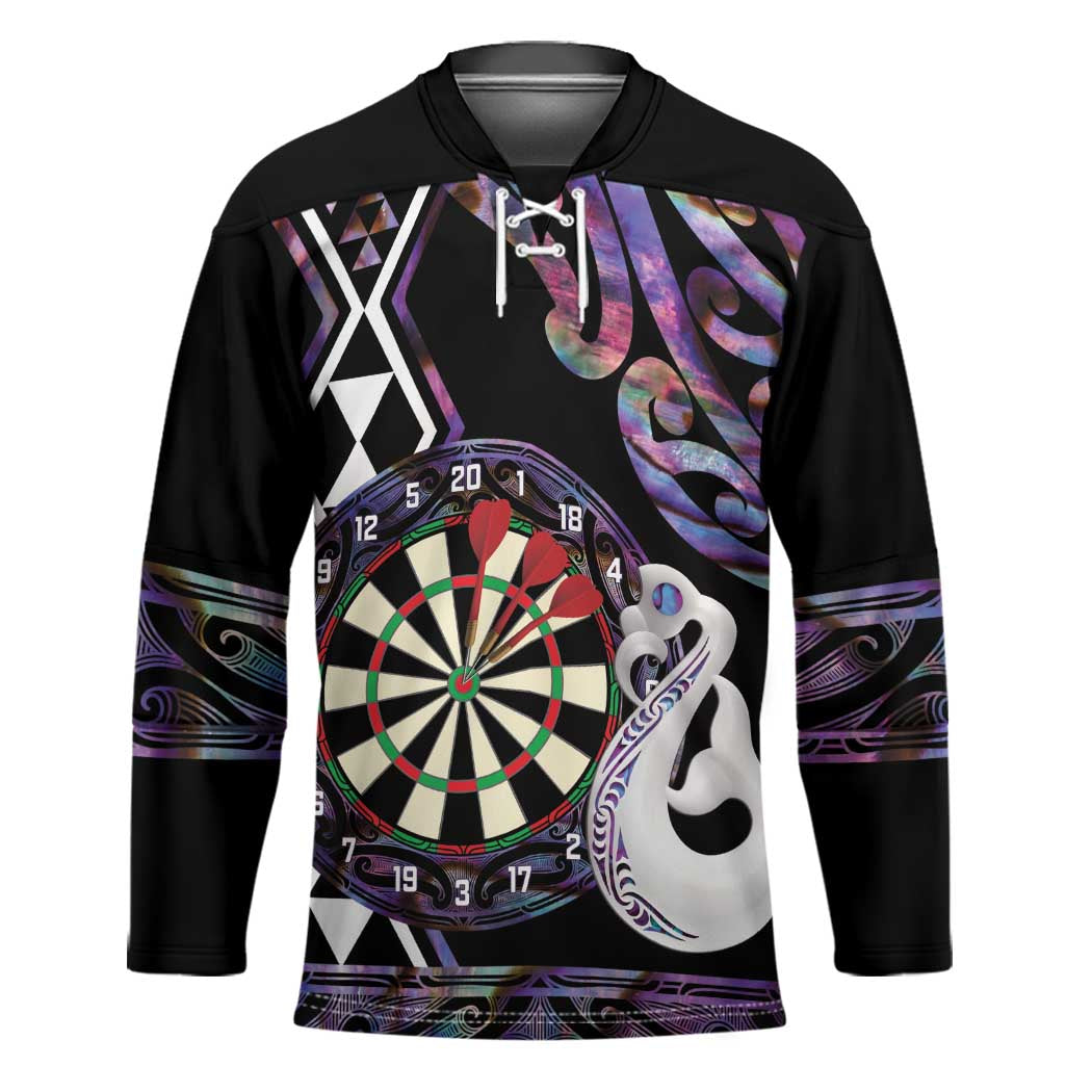 Personalised New Zealand Darts Hockey Jersey Ngutukaka Manaia Taniko Luxury Purple - Aussie Hoodie