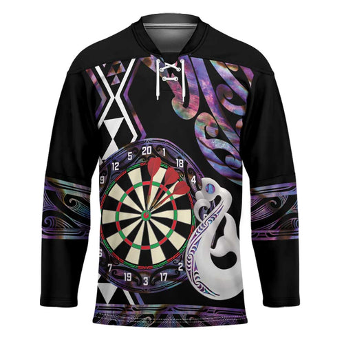 Personalised New Zealand Darts Hockey Jersey Ngutukaka Manaia Taniko Luxury Purple - Aussie Hoodie