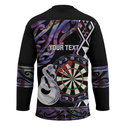 Personalised New Zealand Darts Hockey Jersey Ngutukaka Manaia Taniko Luxury Purple - Aussie Hoodie