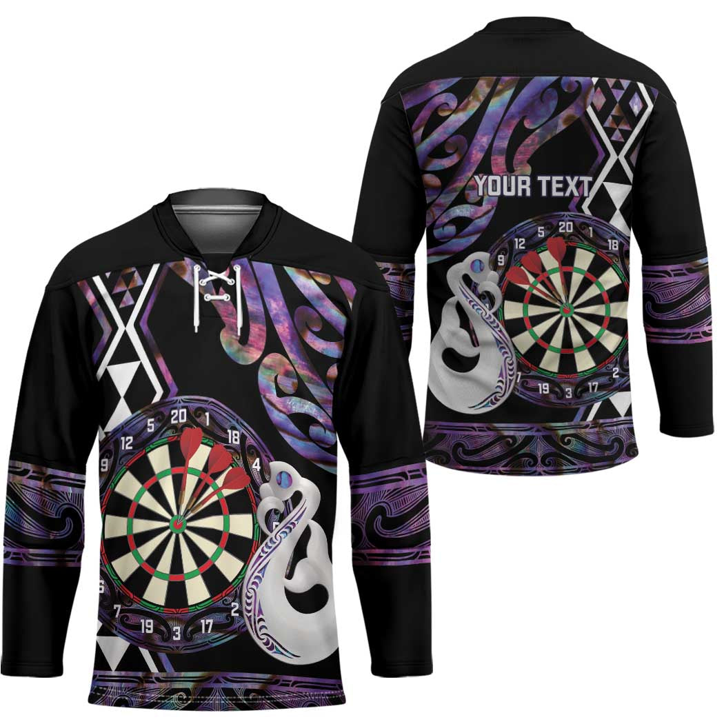 Personalised New Zealand Darts Hockey Jersey Ngutukaka Manaia Taniko Luxury Purple - Aussie Hoodie