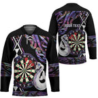 Personalised New Zealand Darts Hockey Jersey Ngutukaka Manaia Taniko Luxury Purple - Aussie Hoodie
