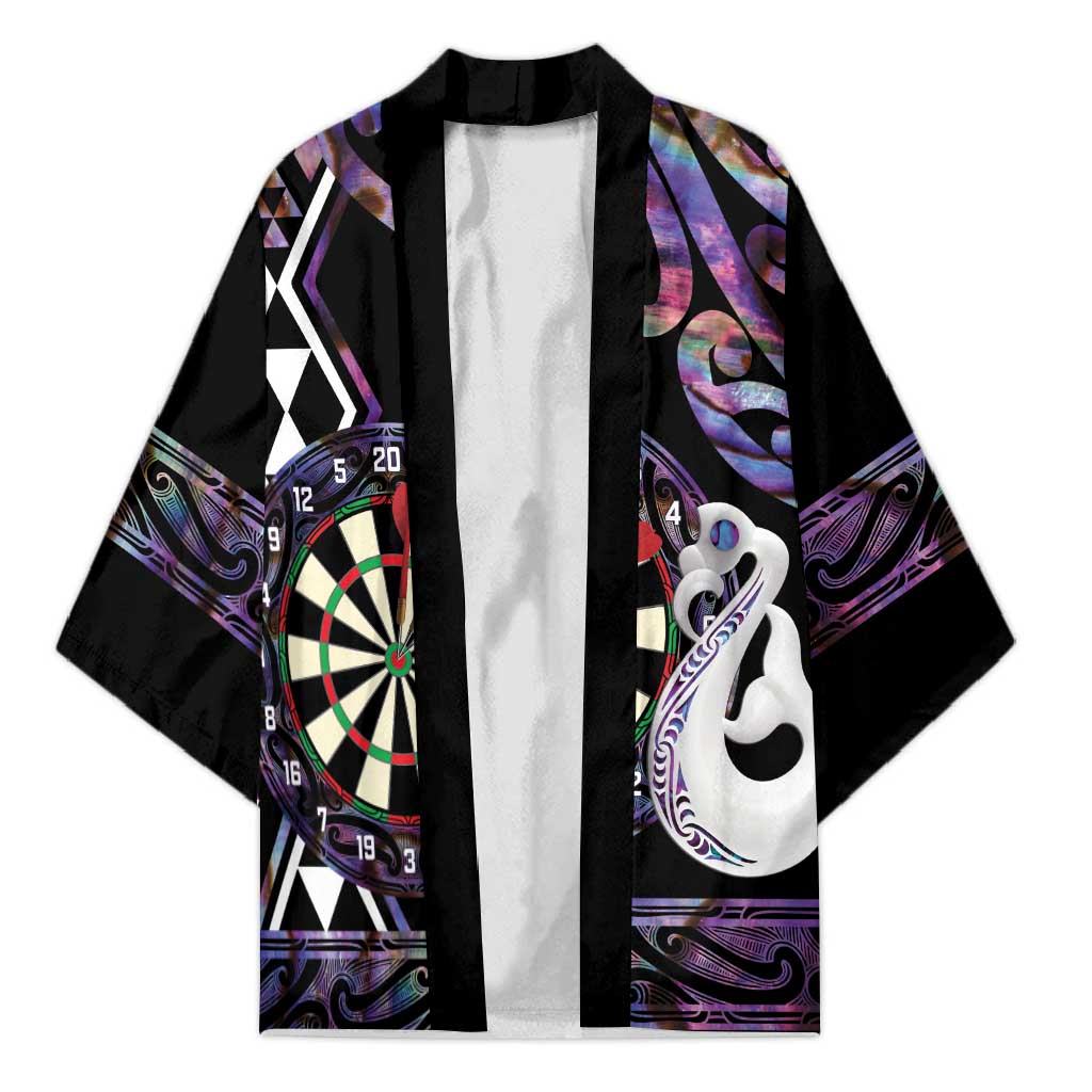 Personalised New Zealand Darts Kimono Ngutukaka Manaia Taniko Luxury Purple - Aussie Hoodie