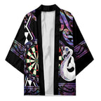 Personalised New Zealand Darts Kimono Ngutukaka Manaia Taniko Luxury Purple - Aussie Hoodie