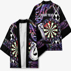 Personalised New Zealand Darts Kimono Ngutukaka Manaia Taniko Luxury Purple - Aussie Hoodie
