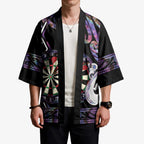 Personalised New Zealand Darts Kimono Ngutukaka Manaia Taniko Luxury Purple - Aussie Hoodie