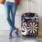 Personalised New Zealand Darts Luggage Cover Ngutukaka Manaia Taniko Luxury Purple - Aussie Hoodie