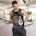 Personalised New Zealand Darts Men Tank Top Ngutukaka Manaia Taniko Luxury Purple - Aussie Hoodie