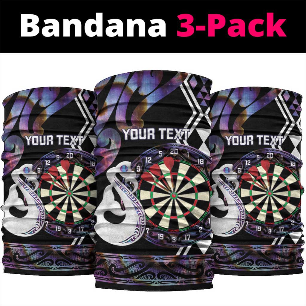Personalised New Zealand Darts Neck Gaiter Ngutukaka Manaia Taniko Luxury Purple - Aussie Hoodie