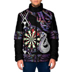 Personalised New Zealand Darts Padded Jacket Ngutukaka Manaia Taniko Luxury Purple - Aussie Hoodie