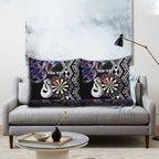 Personalised New Zealand Darts Pillow Cover Ngutukaka Manaia Taniko Luxury Purple - Aussie Hoodie