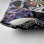 Personalised New Zealand Darts Pillow Cover Ngutukaka Manaia Taniko Luxury Purple - Aussie Hoodie